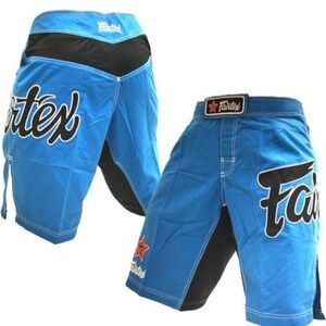 Fairtex MMA Shorts Sz XL Blue and Black Fight Shorts Muay Thai